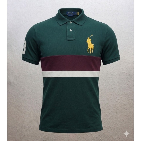 Polo Ralph Lauren Other - Polo Ralph Lauren Men's Green w Big Yellow Pony Short Sleeve Polo Shirt. Size XL